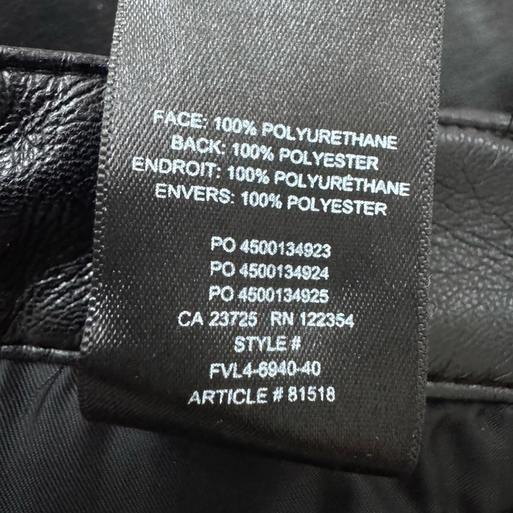 Aritzia Wilfred The Melina Full Length Vegan Faux Leather Straight Pants Black 4 - Picture 4 of 12